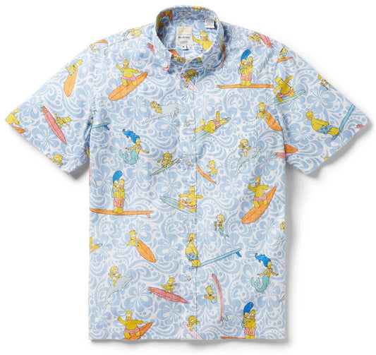 Chambray The Simpsonsβ’ Cowabunga Hawaiian Shirt