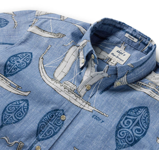 Infinity Blue South Pacific Voyagers Hawaiian Shirt