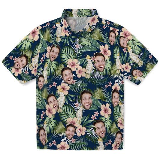 Tropical Parrot Bloom | Aloha Custom Hawaiian Shirt with Your Face or Logo