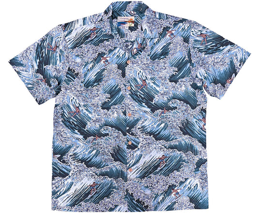 Gray Surfer Hawaiian Shirt