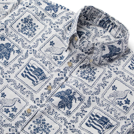 White Lahaina Sailor Archive Classic Hawaiian Shirt