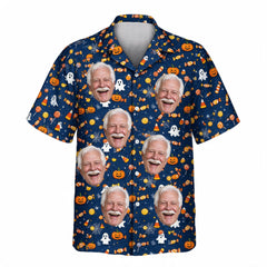 Candy Corn Halloween Face Hawaiian Shirt
