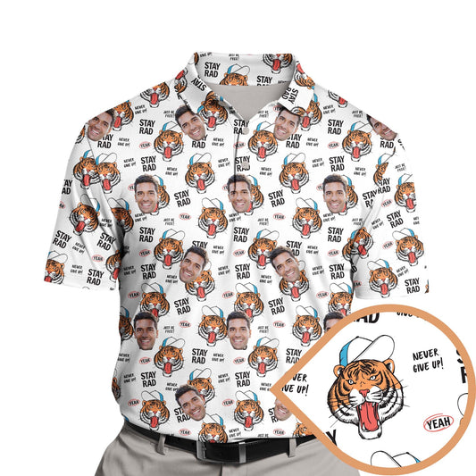 Cool Tiger | Funny Golf Shirts with Faces or Logos