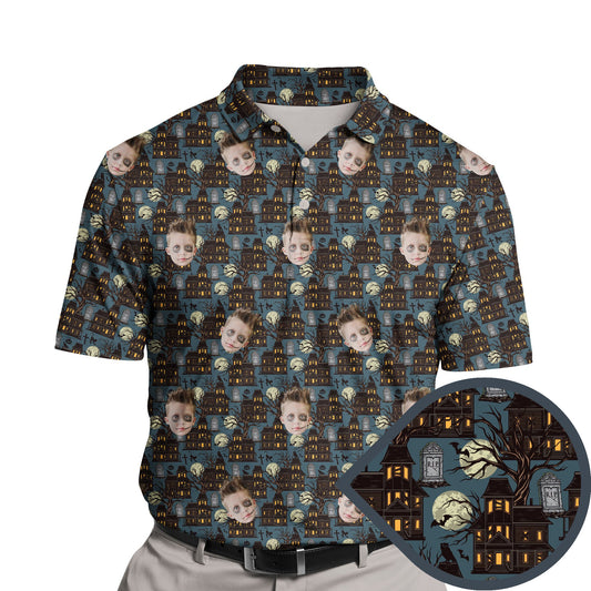 Halloween Night | Funny Golf Shirts with Faces or Logos