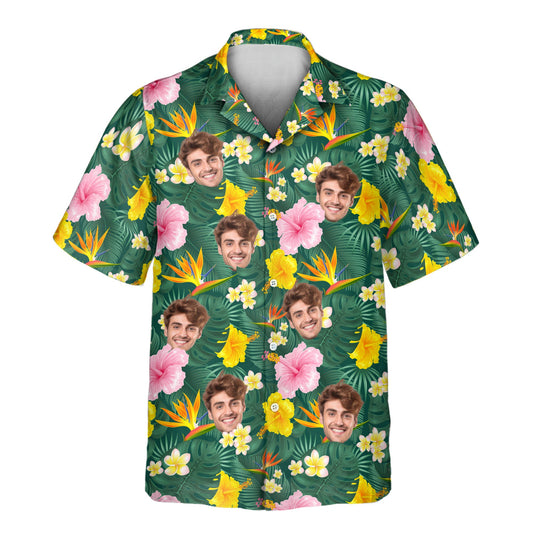 Island Blossom | Aloha Custom Hawaiian Shirts with Faces or Logos
