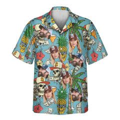 Rich Skull Paradise Face Hawaiian Shirt