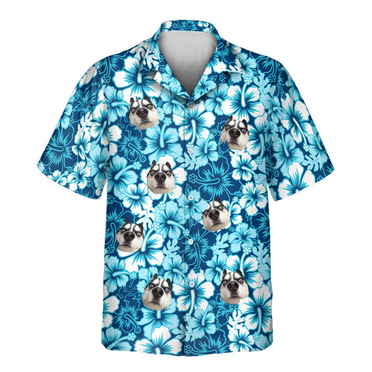 Surf Floral Hibiscus | Aloha Custom Hawaiian Shirts with Faces or Logos