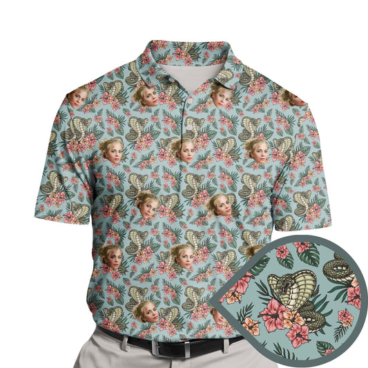Tropical Cobra | Funny Golf Shirts with Faces or Logos