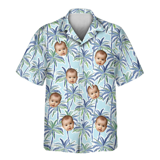 Palm Breeze | Aloha Custom Hawaiian Shirts with Faces or Logos