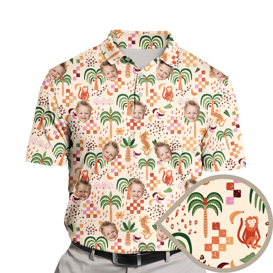 Tropical Summer Vacation | Funny Golf Shirts with Faces or Logos