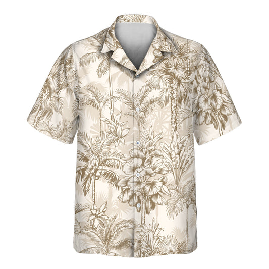 Beige Island Breeze | Aloha Custom Hawaiian Shirts with Faces or Logos