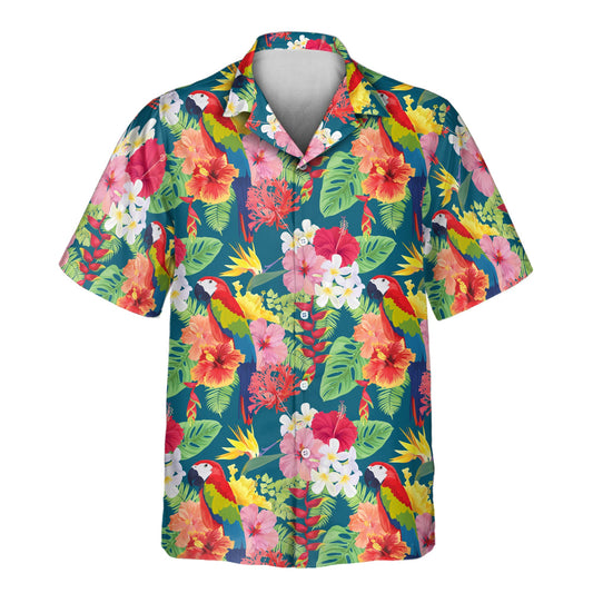 Macaw Jungle Vibes | Aloha Custom Hawaiian Shirts with Faces or Logos