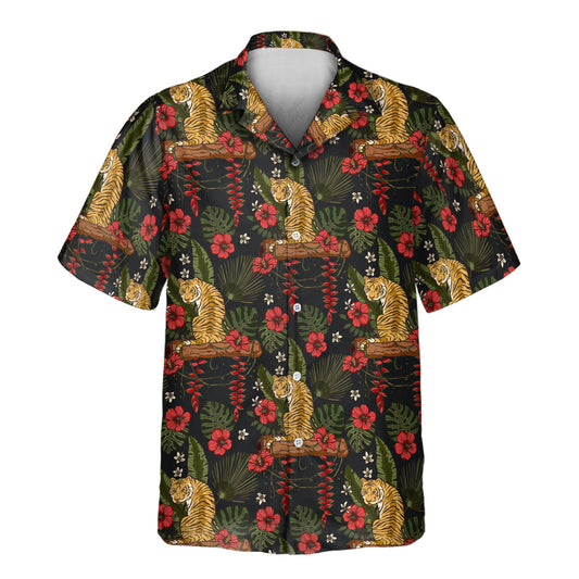Majestic Jungle Tiger | Aloha Custom Hawaiian Shirts with Faces or Logos