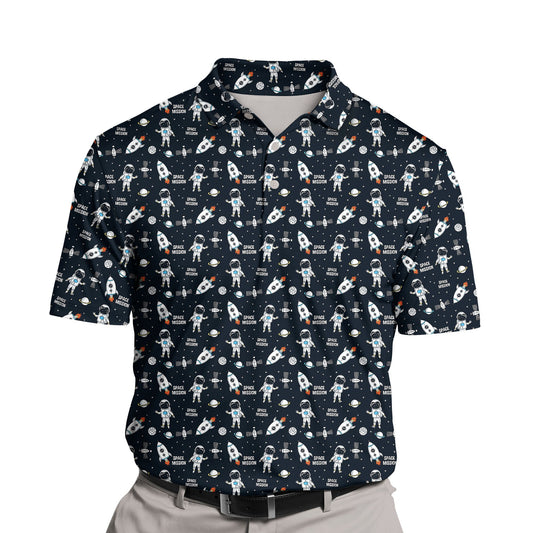 Space Doodle | Funny Golf Shirts with Faces or Logos