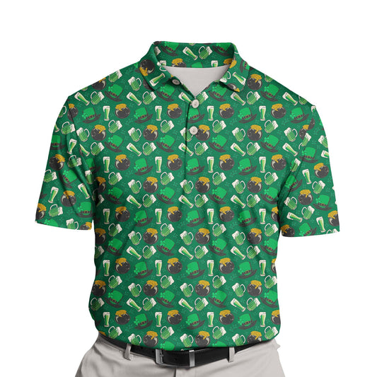 St. Patrick's Day Party | Funny Golf Shirts with Faces or Logos