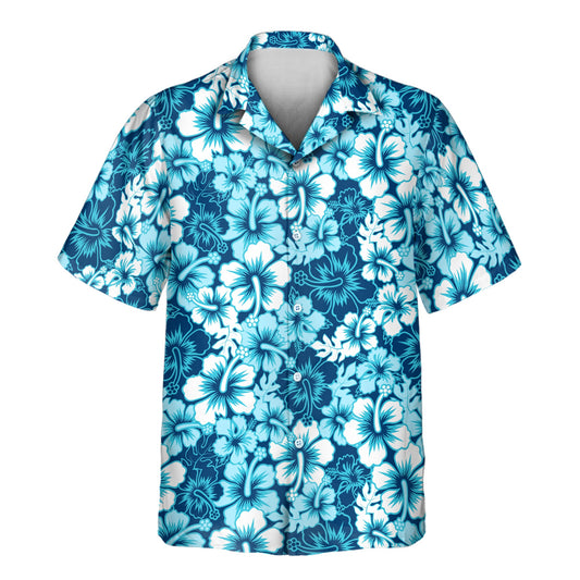 Surf Floral Hibiscus | Aloha Custom Hawaiian Shirts with Faces or Logos
