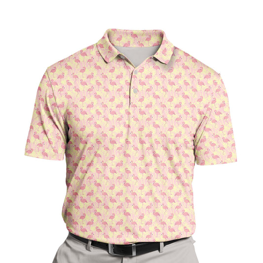 Tropical Flamingo | Funny Golf Shirts with Faces or Logos