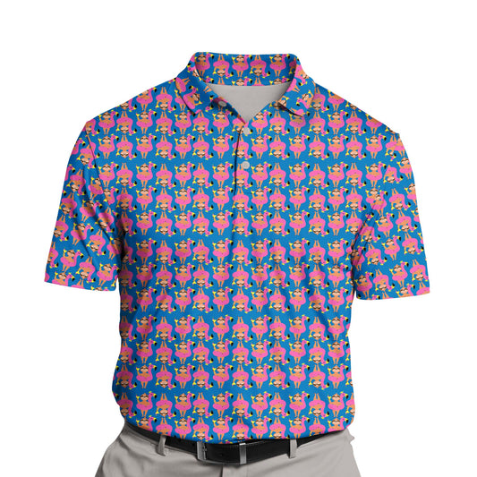Tropical Sloth Fiesta | Funny Golf Shirts with Faces or Logos