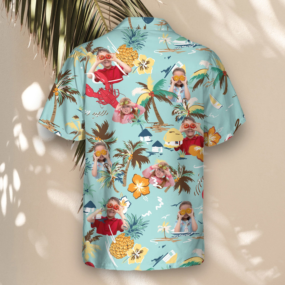 Turquoise Tropical Island | Aloha Custom Hawaiian Shirts with Faces or ...