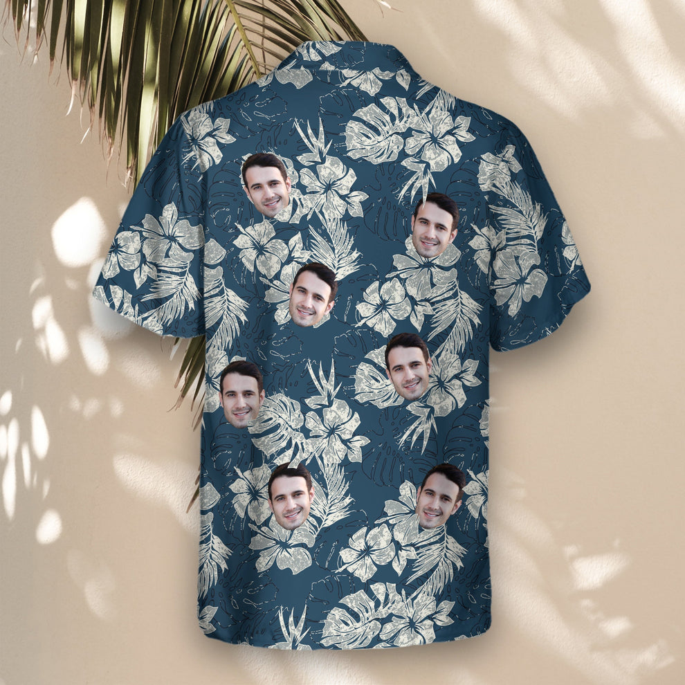 Vintage Hibiscus Vibes | Aloha Custom Hawaiian Shirts with Faces or Lo ...