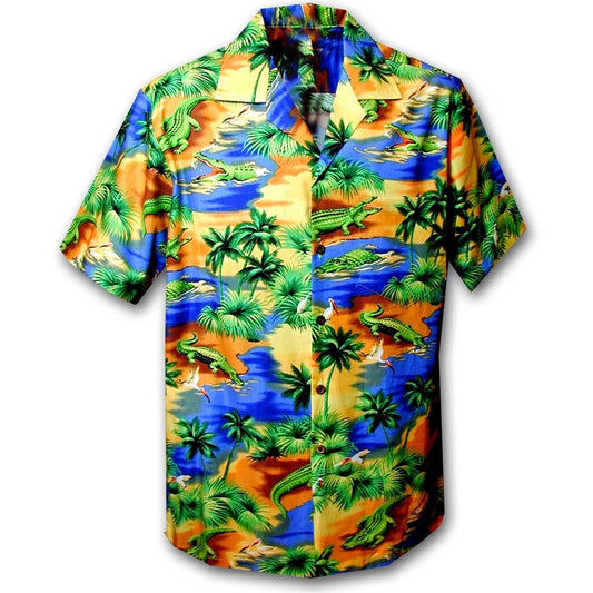 Alligator Zone - Blue Hawaiian Shirt