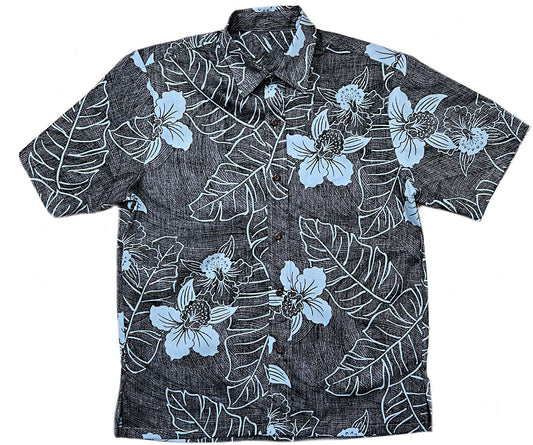 Black Reverse Niihau Hawaiian Shirt