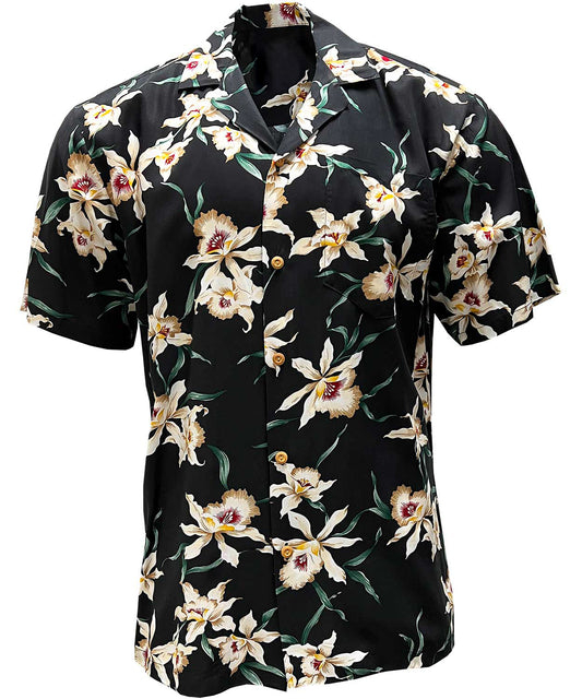 Black Star Orchid Hawaiian Shirt