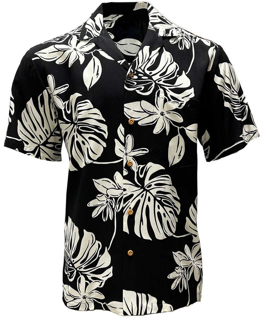 Black Tiare Hawaiian Shirt