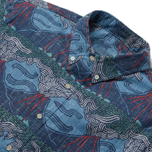 Blue Lua Pele Hawaiian Shirt
