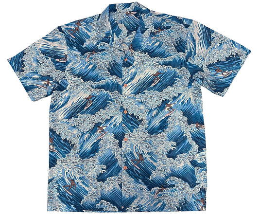 Blue Surfer Hawaiian Shirt
