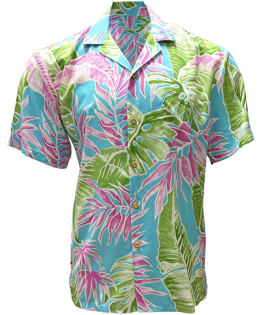 Cabana Palms - Aqua Hawaiian Shirt