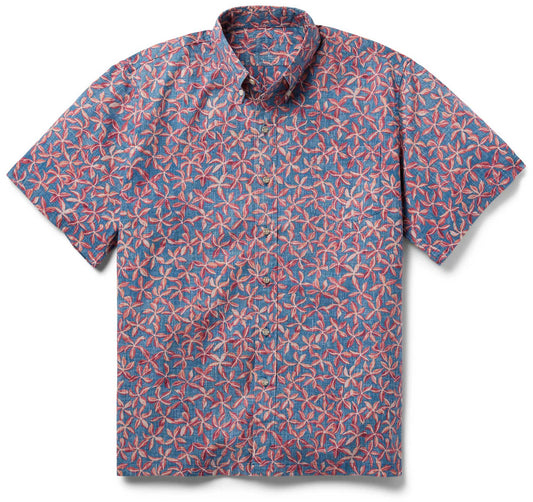 Captain's Blue Pua Showers Hawaiian Shirt