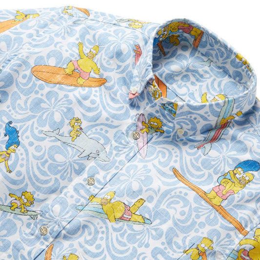 Chambray The Simpsons™ Cowabunga Hawaiian Shirt