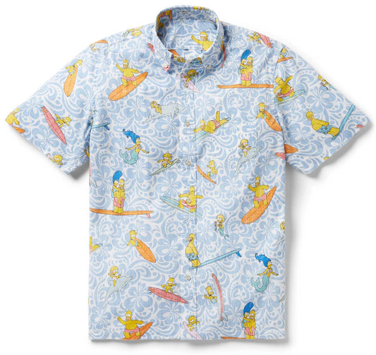 Chambray The Simpsons™ Cowabunga Hawaiian Shirt