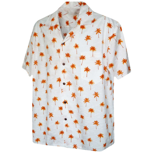 Classic Palm Trees - Orange Hawaiian Shirt