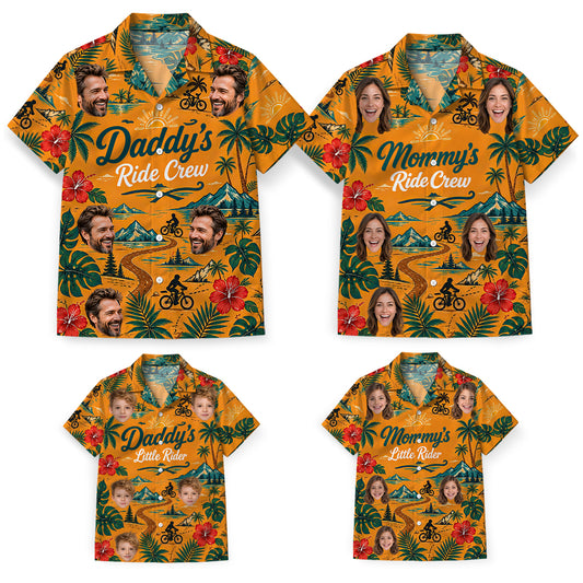 Daddy's and Mommy's Ride Crew Family Matching Hawaiian Shirt Set