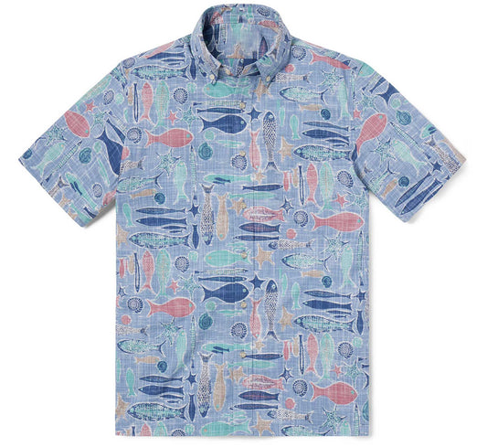 Ebb Tide - Infinity Blue Hawaiian Shirt