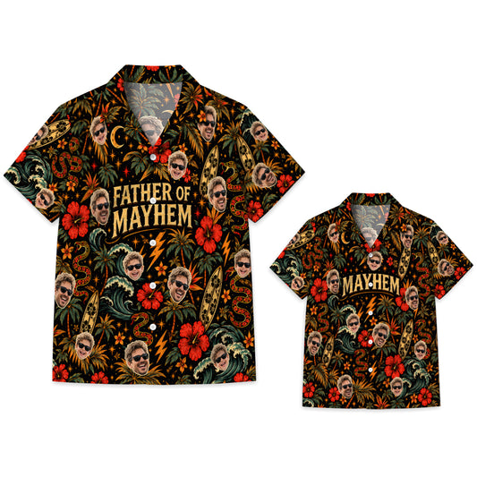 Father of Mayhem and Mayhem Custom Matching Hawaiian Shirts