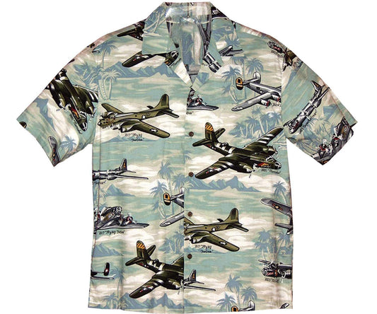 Fight or Flight Green Hawaiian Shirt