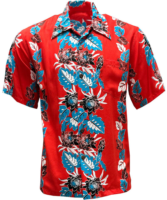 Fire Retro Night Blooming Cereus Hawaiian Shirt