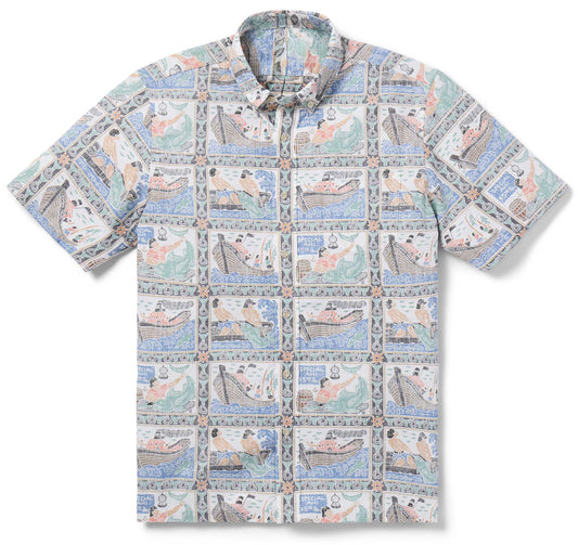 Grey Sashimi Maru Hawaiian Shirt
