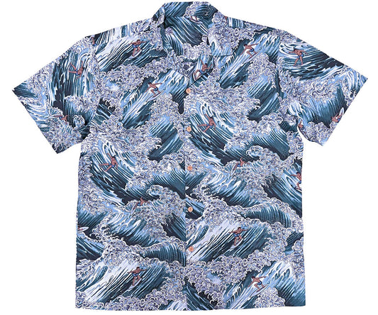 Gray Surfer Hawaiian Shirt
