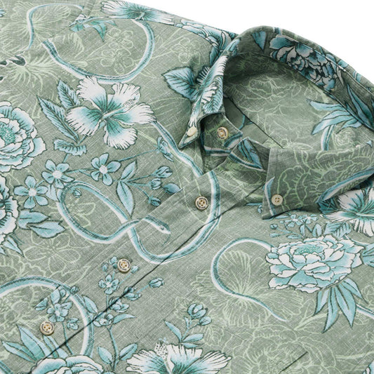 Green Year of the Snake 2025 Hawaiian Shirt