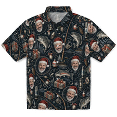Rustic Black Fishing Tackle Custom Hawaiian Shirt for Fishermen