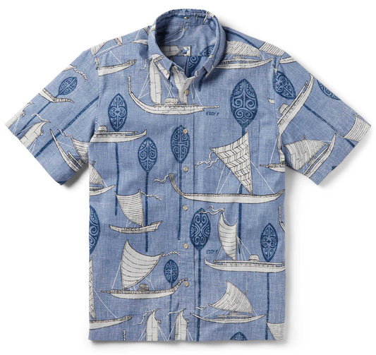 Infinity Blue South Pacific Voyagers Hawaiian Shirt