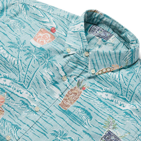 Island Sundowners Seafoam Hawaiian Shirt