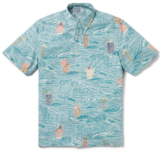 Island Sundowners Seafoam Hawaiian Shirt