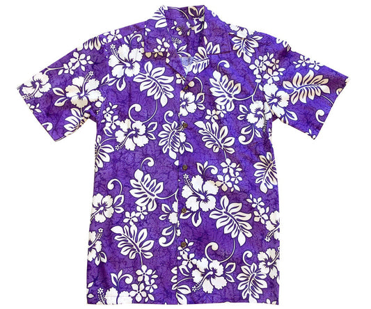 Island Tropics Purple Hawaiian Shirt