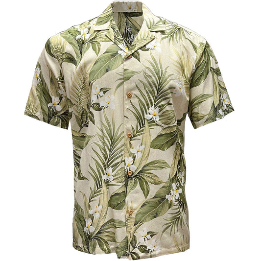 Khaki White Ginger Hawaiian Shirt