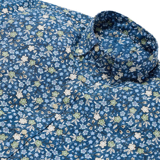 Navy Retro Mini Hawaiian Shirt